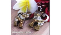 Handmade Wooden Earrings Cat Coloring Carving